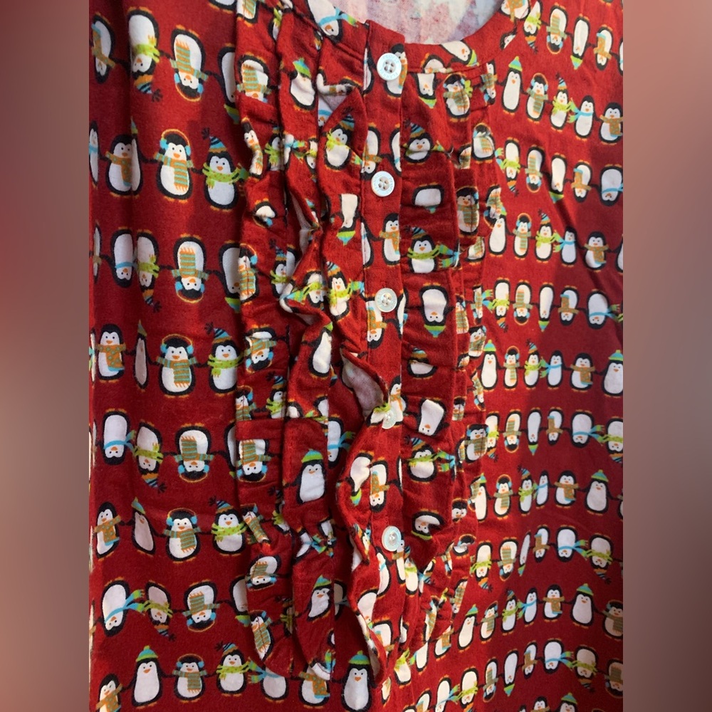 Flannel People Women's Red Printed Long Nightgown Robe - Picture 5 of 14